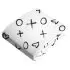 Flannel Fitted Change Pad Sheet With Slits - Xo Black & White
