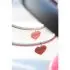 Stroller Heart Hook - Silver Aluminum/Brown Leather