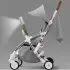 3 Speed Rechargeable Buggy Turbo Fan - White/Rose Gold