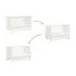 Peggy 3 In 1 Crib With Toddler Rail - Warm White