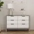 Colby 6 Draw Dresser -Grey/White