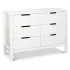 Colby 6 Draw Dresser - White