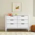 Colby 6 Draw Dresser - White
