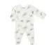 Modal Zipper Footie - Crabs on Cream