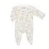 Modal Zipper Footie - Tropical On Cream