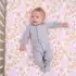 Knit Crib Sheet - Retro Floral - Floral