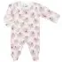 Modal Zipper Footie - Ballet On Cream