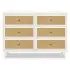 Marin with Cane 6 Drawer - Warm White and Honey cane