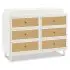 Marin with Cane 6 Drawer - Warm White and Honey cane