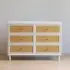 Marin with Cane 6 Drawer - Warm White and Honey cane