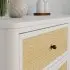 Marin with Cane 6 Drawer - Warm White and Honey cane