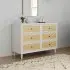 Marin with Cane 6 Drawer - Warm White and Honey cane