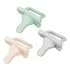 HappyPaci One-Piece Silicone Pacifier 3 Pack - Gray/Green/Ecru