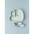 Silicone Snack Plate - Elephant/Blue