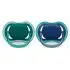Ultra Air Pacifier 2 Pack - 6-18M - Opal/Blue