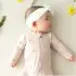 Printed Zippered Footie - Blush Rabbit