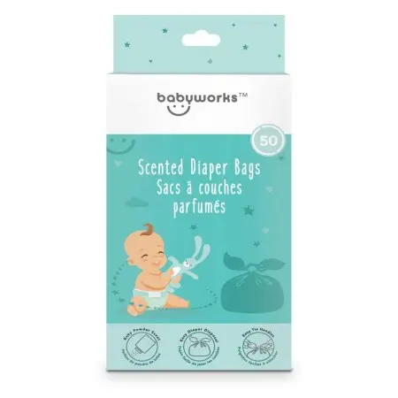 Scented Disposable Diaper Bags 50 Pack