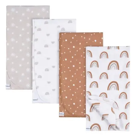 Gerber 4-Pack Flannel Receiving Blanket - Boho Rainbow	GCW51036 13618469268 Tjskids.com