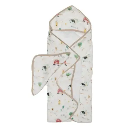 Hooded Towel Set - Farm Animals