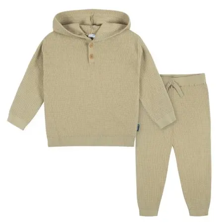 Just Born Baby Neutral 2-Piece Sweater Knit Set - TAN 3 - 6 months GCW60507 32633139789 Tjskids.com