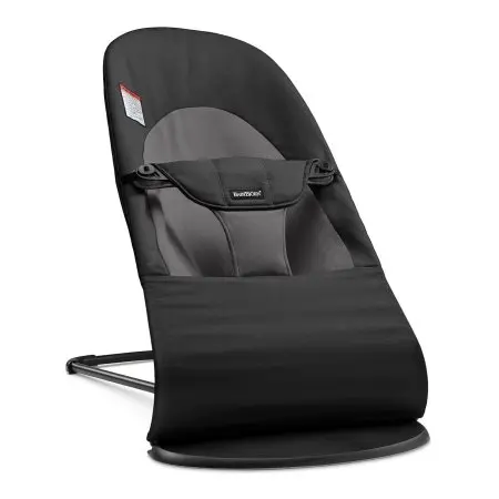 BabyBjorn Bouncer Balance Soft Woven Black/Dark Grey	005122US 810047572312 Tjskids.com

