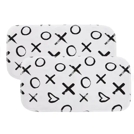 Kushies Burp Pad 2 Pack - Black White XO