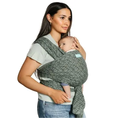 Moby Classic Wrap Baby Carrier - Olive Etch MO002	818770016721 Tjskids.com