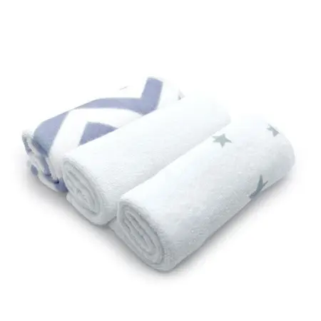Washcloth 3 Pack - Chevron Blue