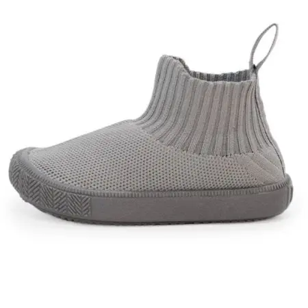 Hi-Top Knit Shoes - Grey