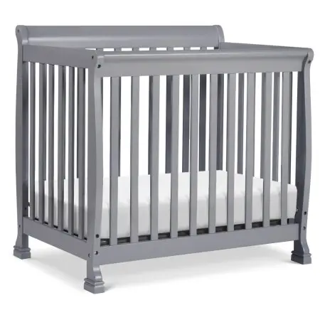 Kalani 4 in 1 Convertible Mini Crib - Grey