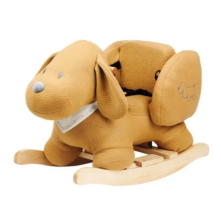 Nattou Rocking Dog Charlie - caramel