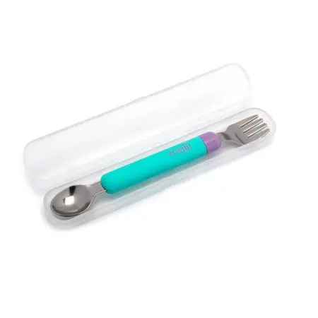 Melii Spork On the Go - Blue & Purple 11200	790693112004 Tjskids.com