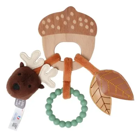 Little Big Friends	Wooden Rattle - Forest 304867 3700552304867 Tjskids.com