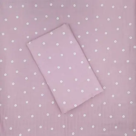 Zappy Zebra Muslin Swaddle - Mauve Daisies