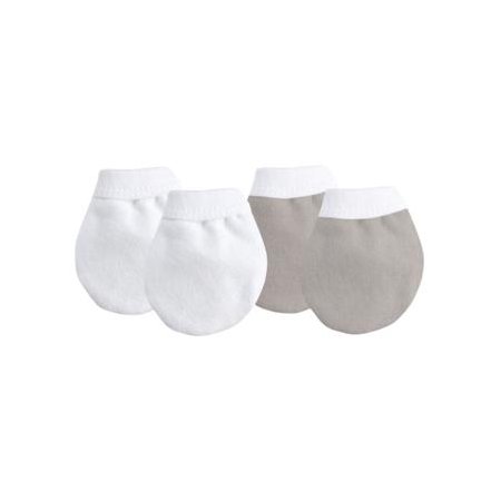 Flannel No Scratch Mittens Neutral Color A360