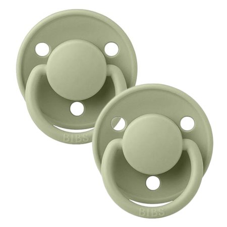 Bibs De Lux Silicone Pacifier One Size 2 Pack - Sage CU150270 195362014250