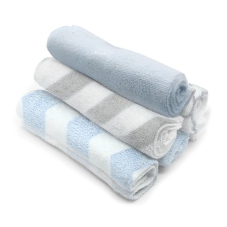 Kushies Washcloths 6 Pack - Blue