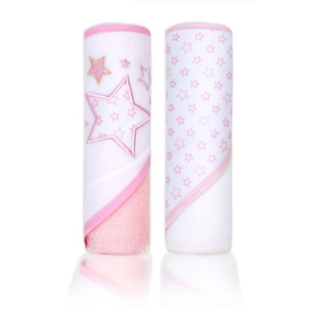Tendertyme 2 Pack Hooded Towel Set - Pink