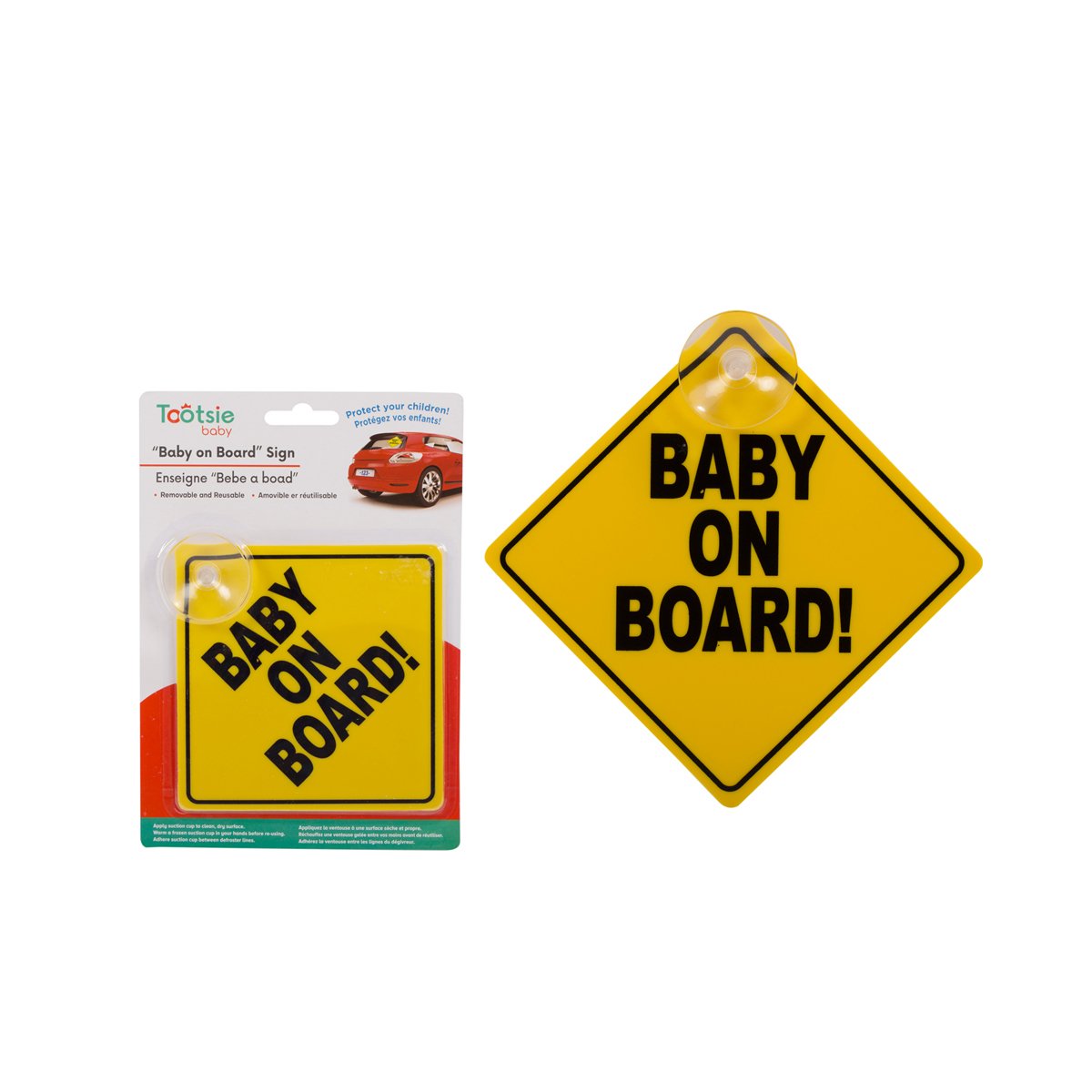 Baby On Board Sign With Suction Cup