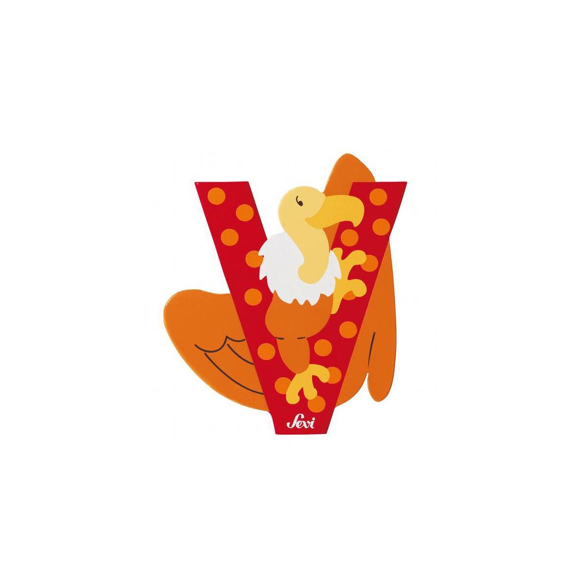 Animal Wooden Letter - V