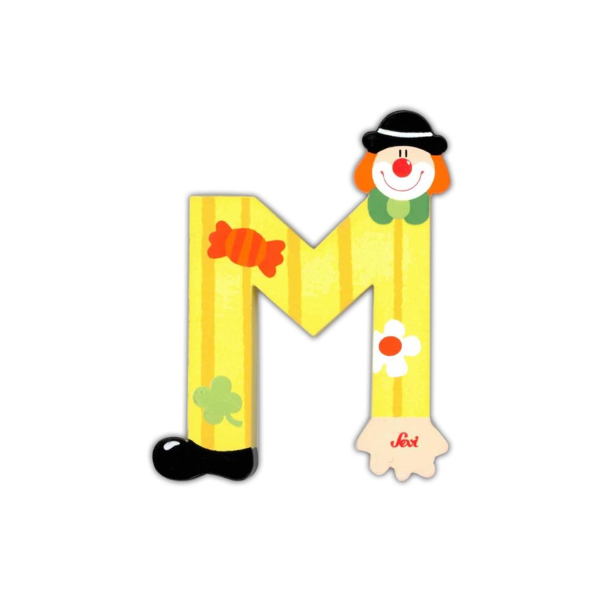 Clown Wooden Letter M