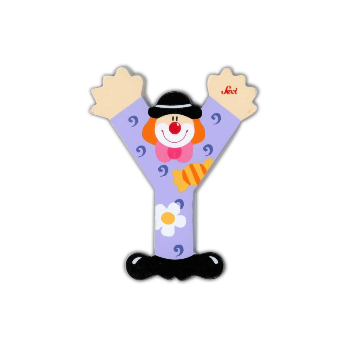 Clown Wooden Letter Y