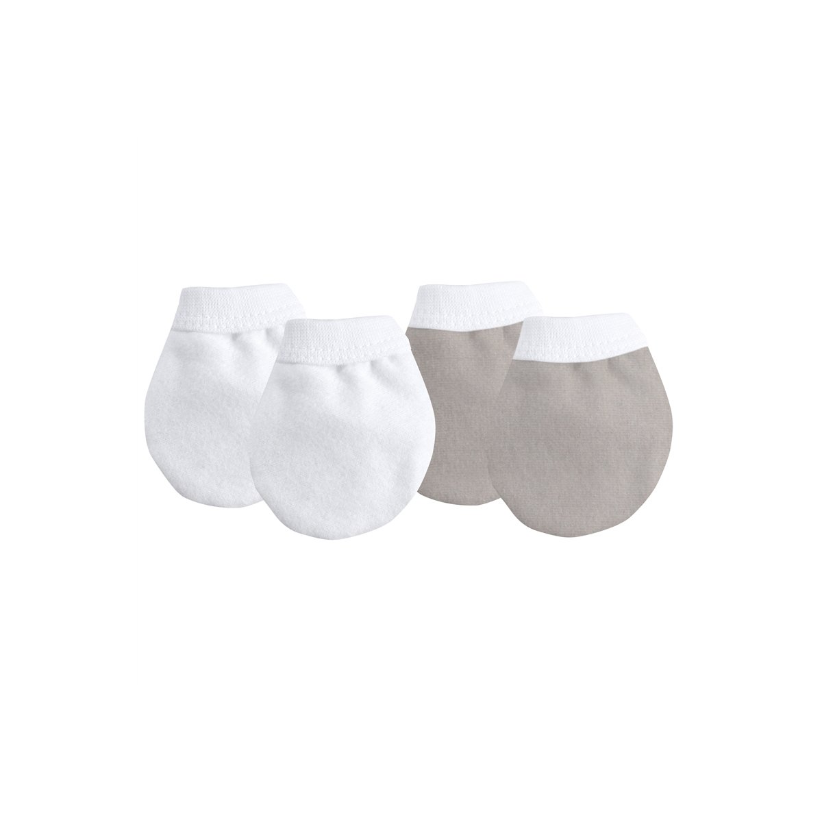 Flannel No Scratch Mittens - Neutral Color