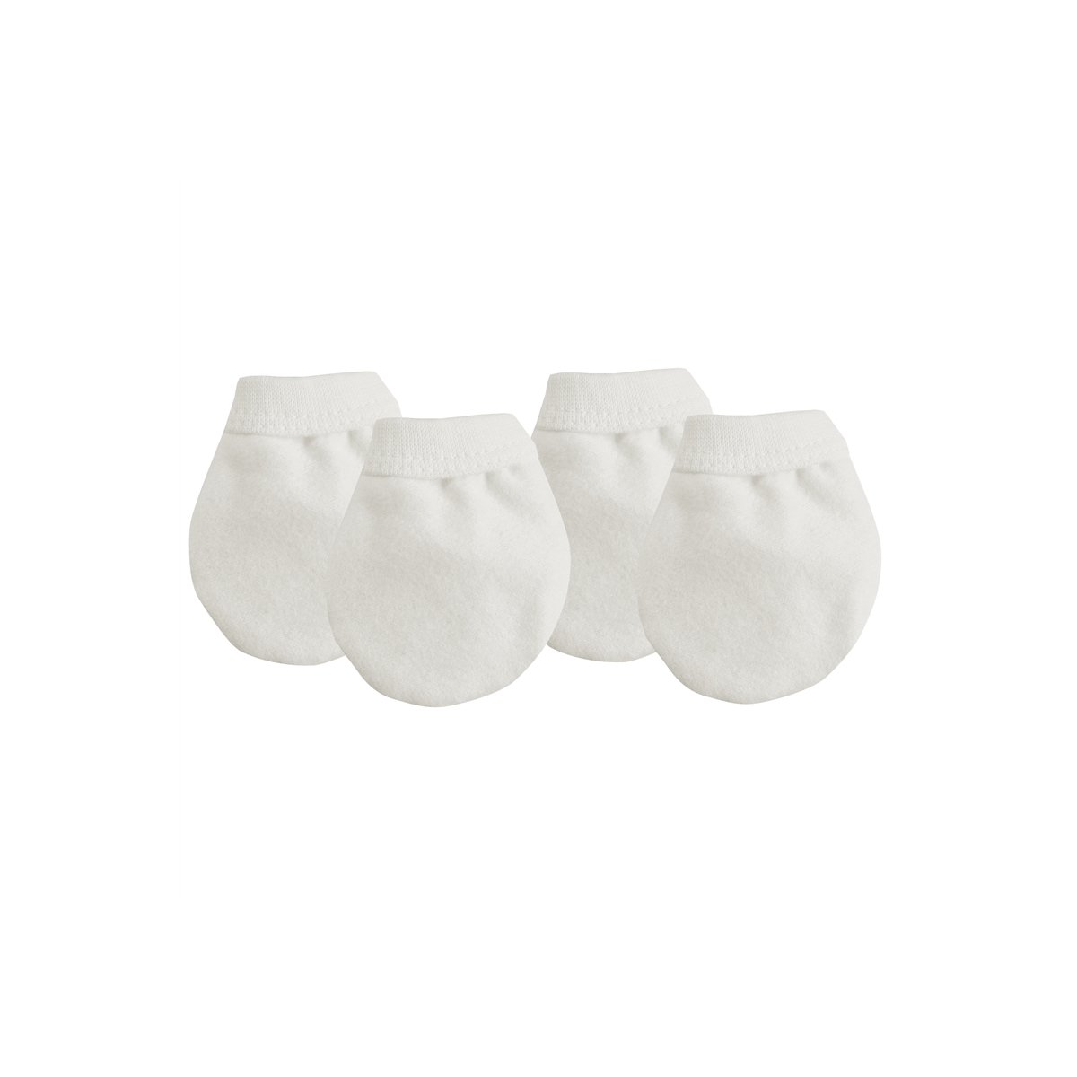 Organic Jersey Mitten - White