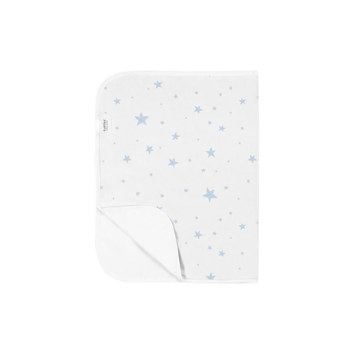 Flannel Change Pad - Blue Scribble Star