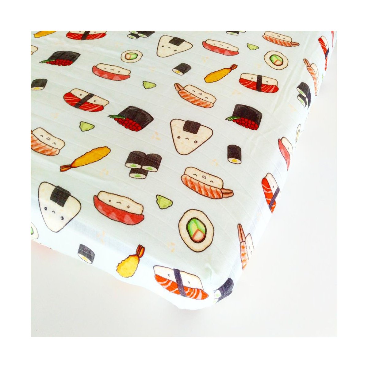 Luxe Fitted Crib Sheet - Sushi