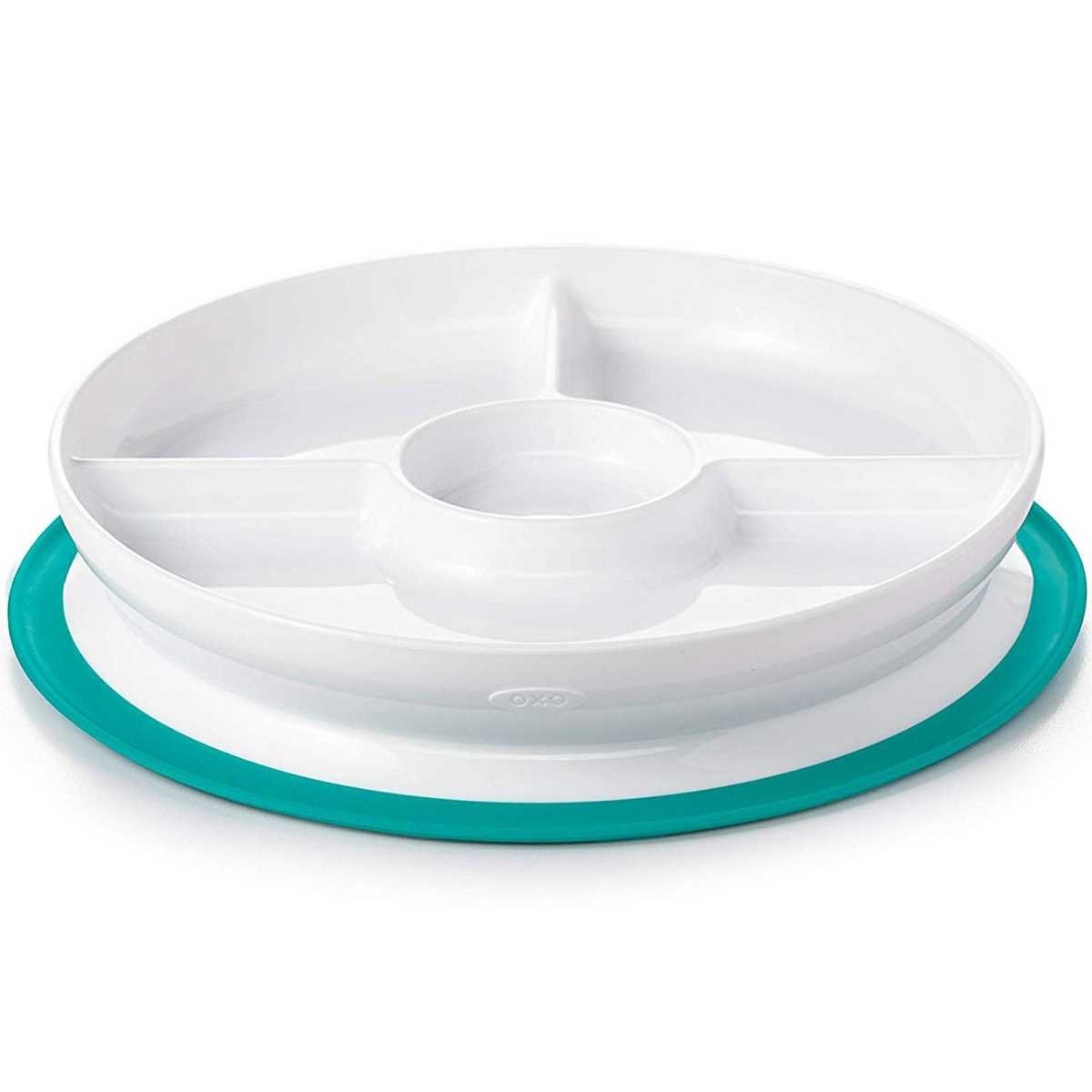 Stick N Stay Divided Plate - Teal