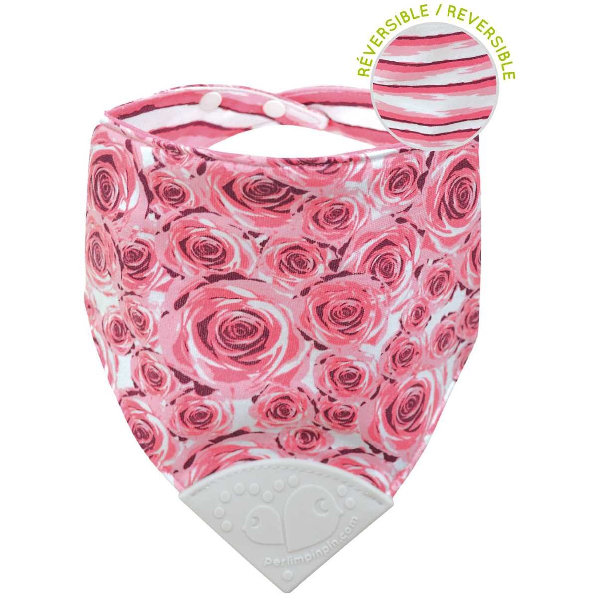 Bubbly Teething Bib - Rose