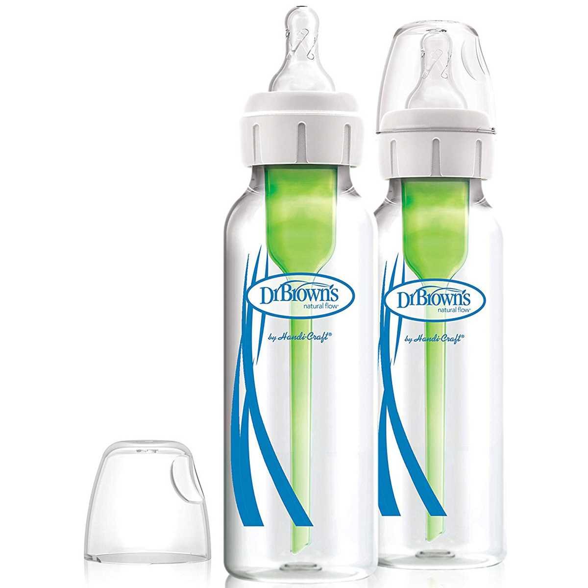 Options Narrow Neck Glass Bottle 8oz 2 Pack