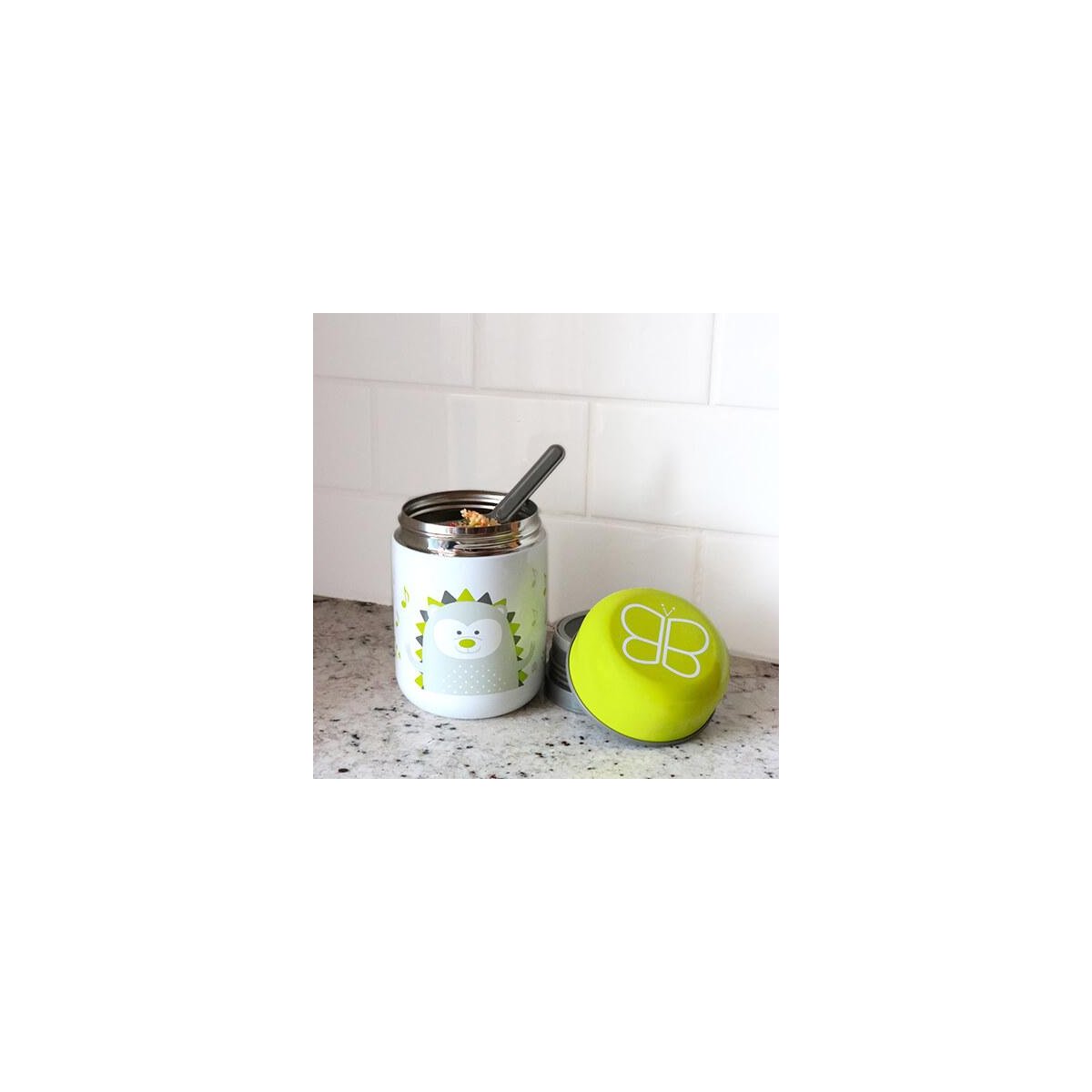 Food Thermal Container & Spoon - Lime
